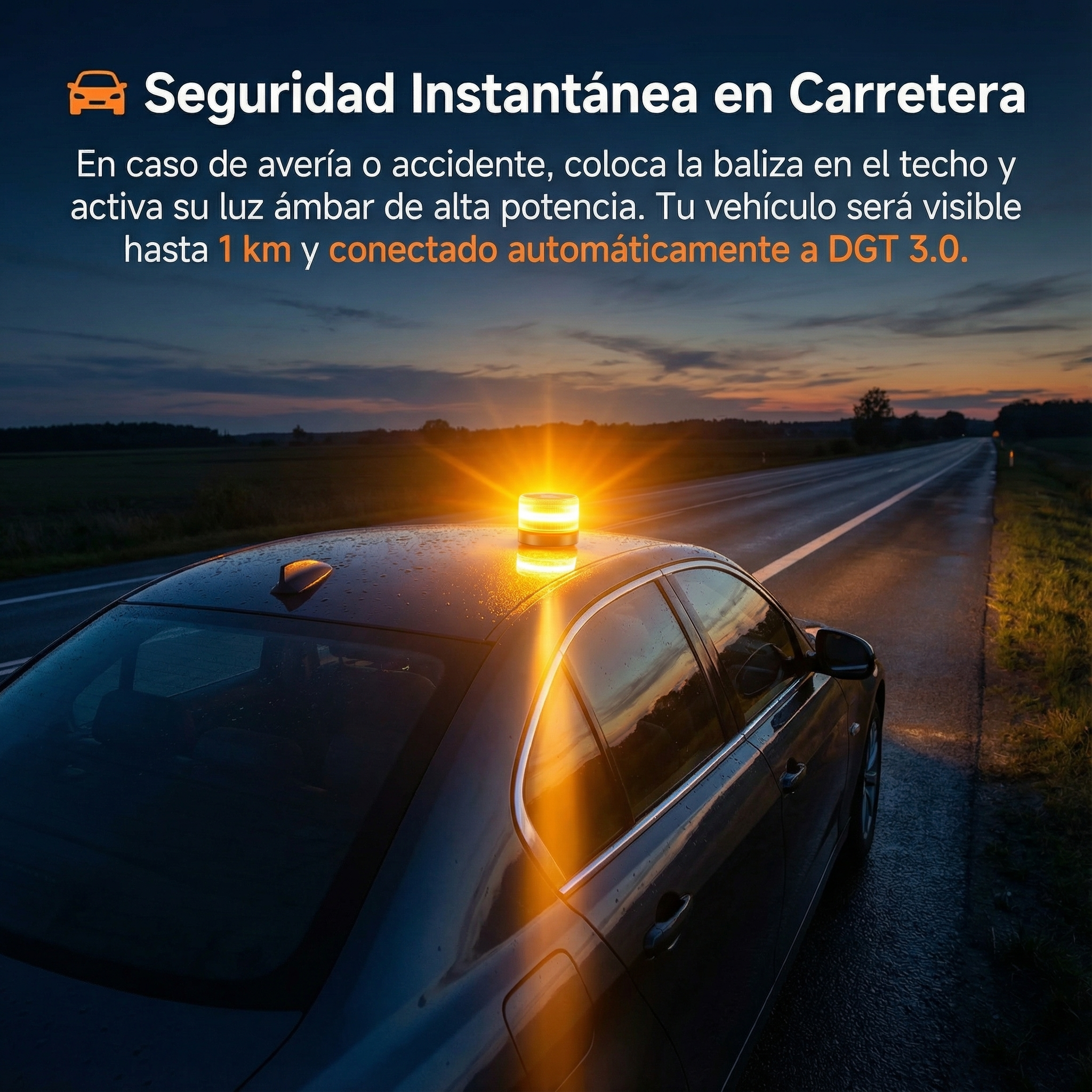 RAYPOW Baliza V16 Homologada DGT con Geolocalización IoT Luz Emergencia Coche Visible 1 km 360° Datos Incluidos hasta 2038 Sustituto Oficial Triángulos IP54 Resistente Agua y Polvo - Image 9