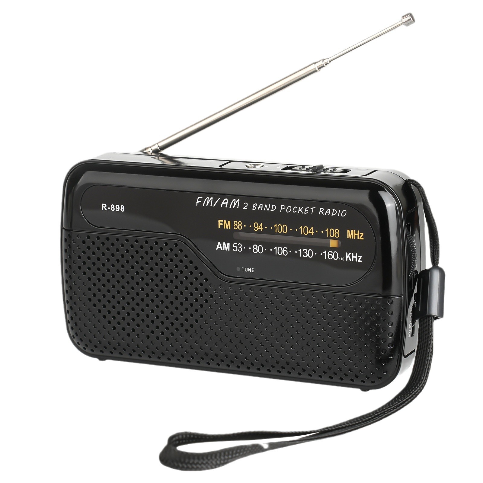 Radio de Portátil, Radios de Transistor Am FM Bolsillo Portátil Funciona con 2 Pilas AA, Radio de Pequeña de Bolsillo Viaje FM,Altavoz Fuerte,Uso en Interiores, Exteriores.